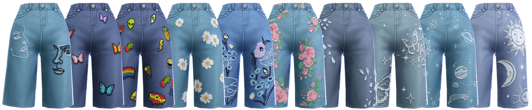 Галерея мода Шорты Dazzling Light Denim Shorts #1